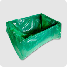 Мішки поліетиленові  вкладиш в ящик з фальцями 700 х 550 мм 20 мкм зелені "Укрпакет" 100 шт