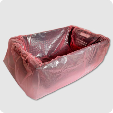 Мішки поліетиленові  вкладиш в ящик з фальцями 1100 х 600 мм 20 мкм червоний "Укрпакет" 100 шт