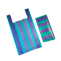 Пакет майка 37 х 60 Смуга №2 бірюзово-фіолетовий уп. 1/100 шт
