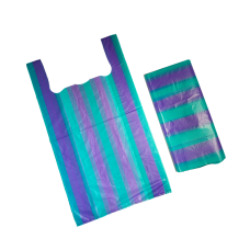 Пакет майка 43 х 75 Смуга №4 фіолетово-зелений уп. 1/100 шт