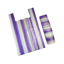 Пакет майка 50 х 80 Смуга №5 біло-фіолетовий уп. 1/100 шт