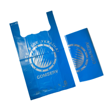 Пакет майка 43 х 75 Все буде Україна синій уп. 1/100 шт