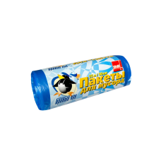 Пакети для сміття Бравий Кок сині рул. 35л/30шт