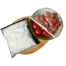 Пакети поліетиленові на резинці для іжі прозорі 100 шт